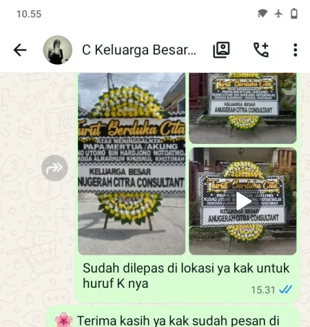 Pengiriman Papan Bunga Duka Sudimara Pinang